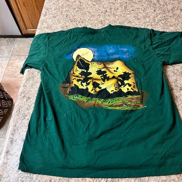 VINTAGE Peanuts Snoopy Happy Trails Woodstock hiking Graphic T-Shirt xL - Picture 2 of 14
